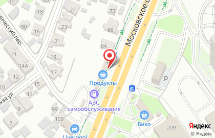 Продовольственный магазин в Октябрьском районе на карте