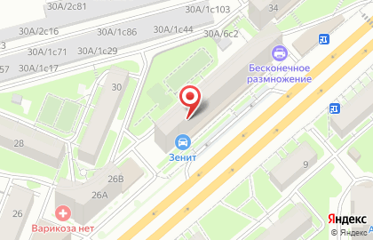 Банкомат КБ Акцепт на улице Партизана Железняка на карте