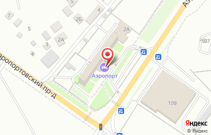 Гостиница Аэропорт в Астрахани на карте