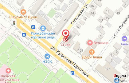 Ломбард Южный на улице Красных Партизан на карте