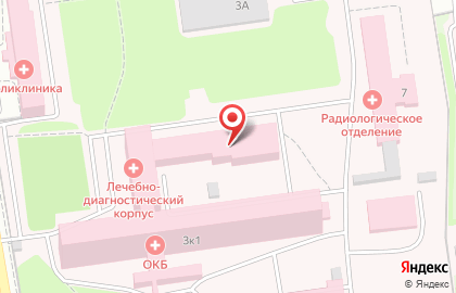 Омская областная клиническая больница на Берёзовой улице на карте