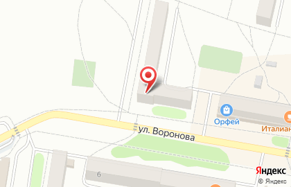 Служба субсидий на улице Воронова на карте