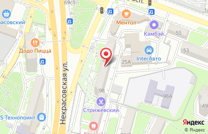 АКБ Росбанк на Некрасовской улице на карте