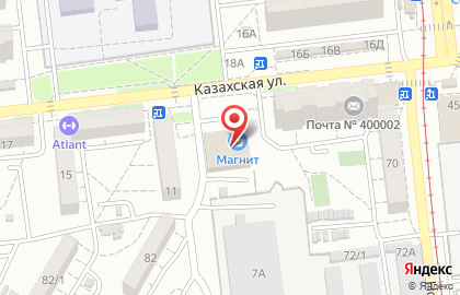 Сеть супермаркетов Магнит на Казахской улице на карте