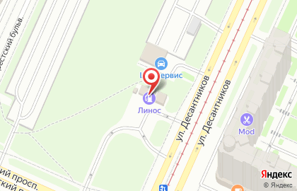 Линос в Красносельском районе на карте