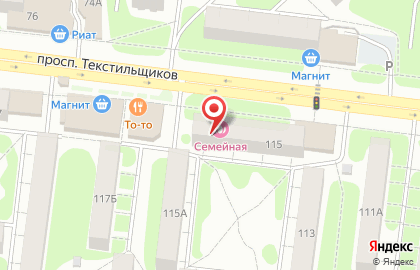 Парикмахерская Семейная на проспекте Текстильщиков на карте