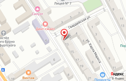 Продуктовый магазин Садко на Советской улице на карте