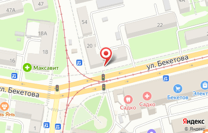 Магазин Рукодельница на улице Бекетова на карте