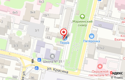 Торговая компания Терра на Октябрьской улице на карте