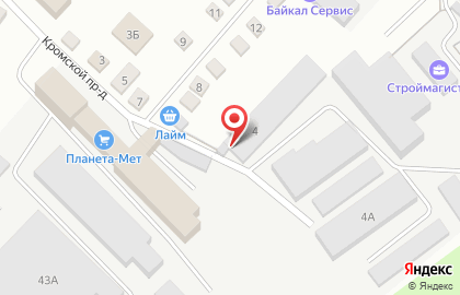 Киоск фастфудной продукции в Заводском районе на карте
