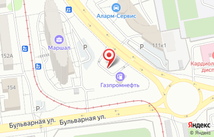 Автозаправочная станция Газпромнефть на улице Маршала Жукова на карте