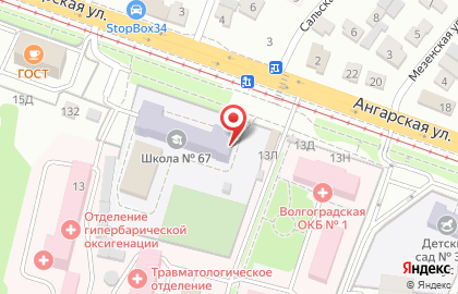Средняя школа №67 в Дзержинском районе на карте