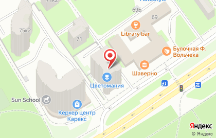 Цветочный салон ЛенЦветТорг на проспекте Ветеранов на карте
