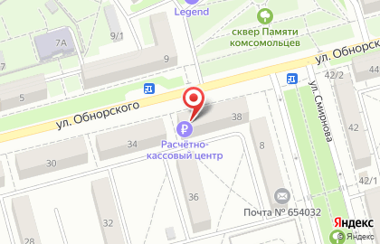 Паспортно-учетный центр на улице Обнорского на карте