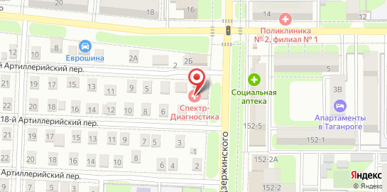 МРТ Спектр-Диагностика на 19-м артиллерийском переулке на карте