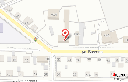 Специализированный магазин аккумуляторов на улице Бажова на карте
