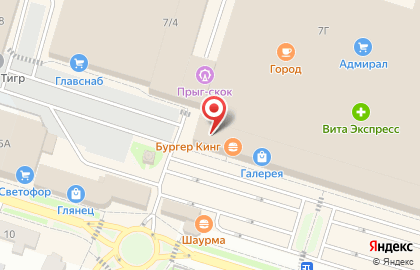Ресторан быстрого питания Бургер Кинг на улице Ткачей на карте