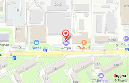 Гостиница Астра на Пятигорской улице на карте