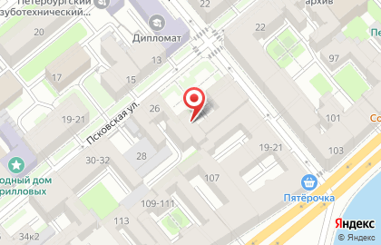 Автоспорт на Псковской улице на карте
