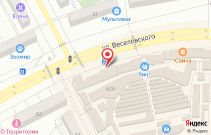 Магазин Рубль Бум и 1b.ru на улице Веселовского на карте