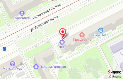 Терминал Промсвязьбанк на улице Ярослава Гашека на карте