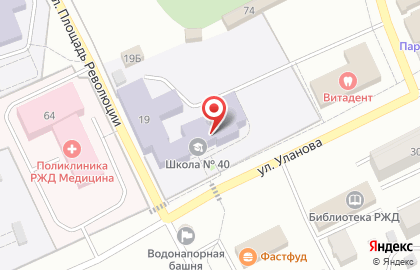 Школа №40 в Красноярске на карте