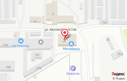 Дисконт мебель центр Матрёшка на улице Автомобилистов на карте