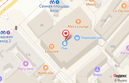 Перекресток на Сенной площади на карте