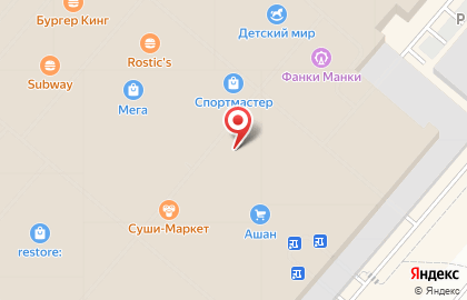 Салон сотовой связи МегаФон на улице Архитекторов на карте