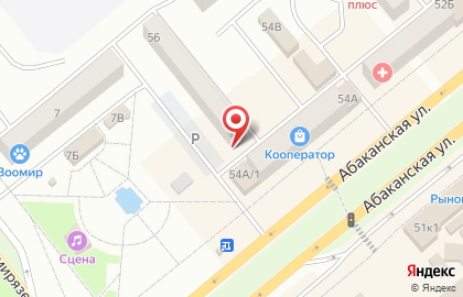 Студия загара Жара на Абаканской улице на карте