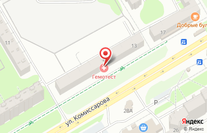 Агентство недвижимости Квартирный ответ на улице Комиссарова на карте