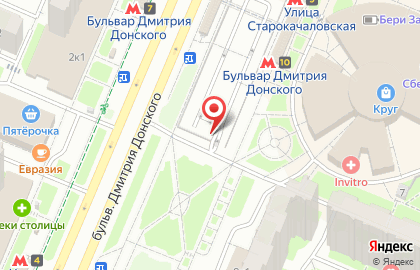 Сервисный центр Московский паркинг на Бульваре Дмитрия Донского на карте