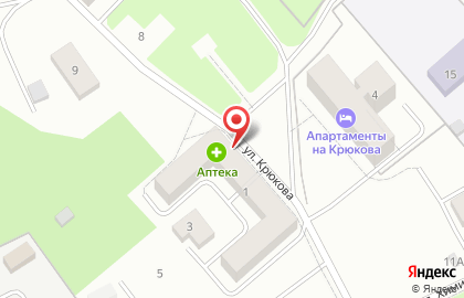 Государственный аптечный пункт Мособлмедсервис на улице Крюкова на карте