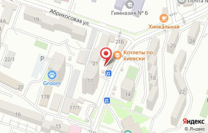 Киоск овощей и фруктов на Абрикосовой улице на карте