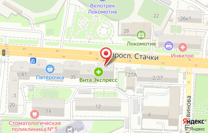 ОАО БИНБАНК на проспекте Стачки на карте