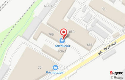 Магазин отделочных и строительных материалов Апельсин на улице Чкалова на карте