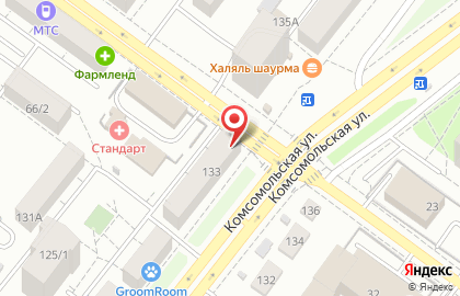 Торговая компания Чебаркульская птица в Октябрьском районе на карте