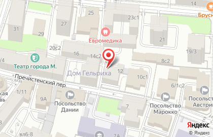 Время в Пречистенском переулке на карте