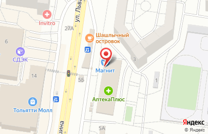 Магазин косметики и бытовой химии Магнит Косметик на улице Льва Яшина на карте