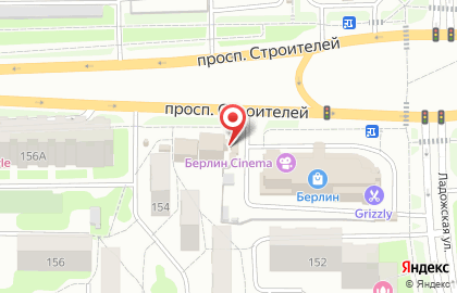Киоск на проспекте Строителей на карте