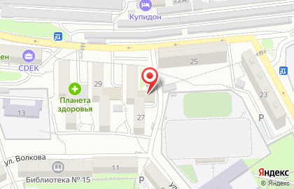 Супермаркет напитков Винлаб на улице Добровольского на карте