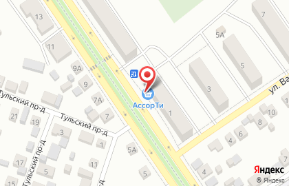 Продовольственный магазин Ассорти на улице Губкина на карте