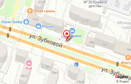 Шинный центр Шинсервис на улице Зубковой на карте