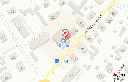 Супермаркет Дикси на Рыбинской улице на карте