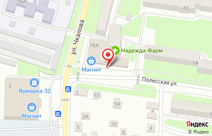 Киоск по продаже хлебобулочных изделий на Полесской улице на карте