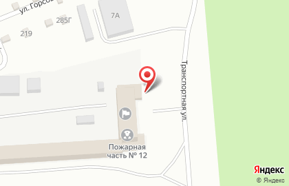 Пожарная часть №12 на Транспортной улице на карте