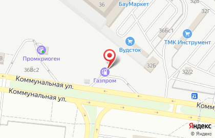 АЗС на Коммунальной улице на карте