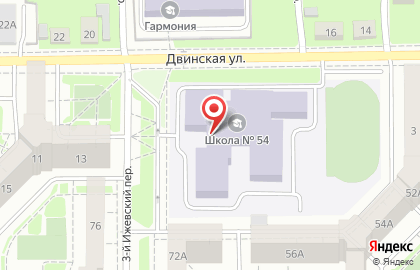 Средняя общеобразовательная школа №54 в Калининском районе на карте