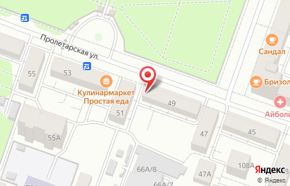 Магазин Ивушка на Пролетарской улице на карте
