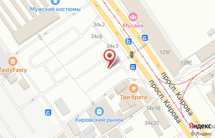 Киоск фастфудной продукции Четыре вкуса в Промышленном районе на карте